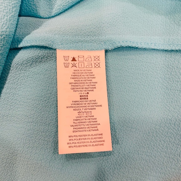 NWT Michael Kors turquoise top blouse with drape. Size Large. - Picture 4 of 5